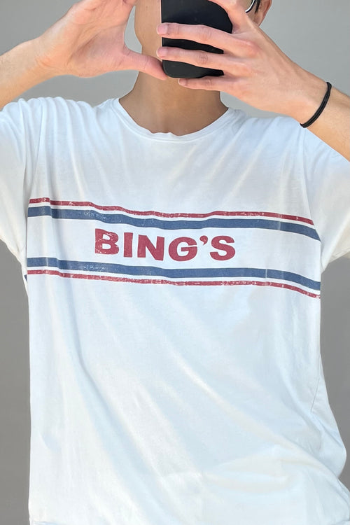 White & Multicolor Bing Logo T-Shirt