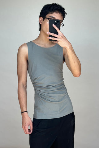 Grey Ruched Tank Top