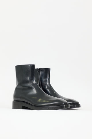 Balenciaga Leather Logo Boot
