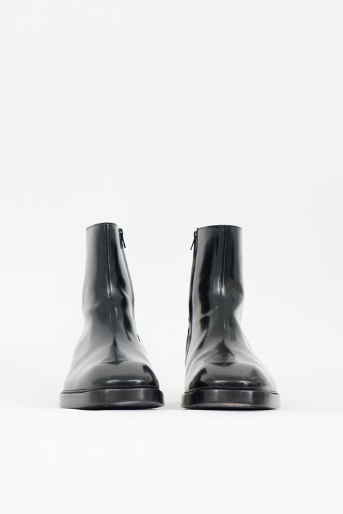 Balenciaga Leather Logo Boot