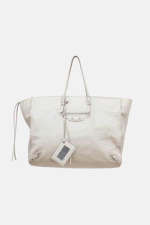 Balenciaga Leather Papier A4 Tote Bag
