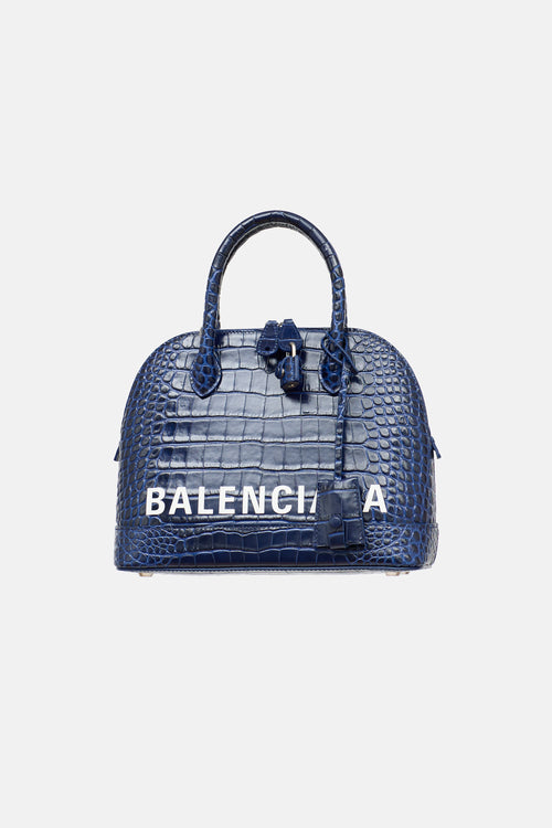 Balenciaga Embossed Leather Small Ville Bag