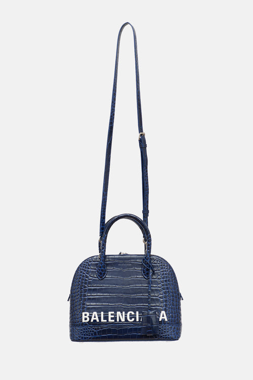 Balenciaga Embossed Leather Small Ville Bag