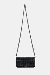 Balenciaga Embossed Leather BB Phone Holder Bag