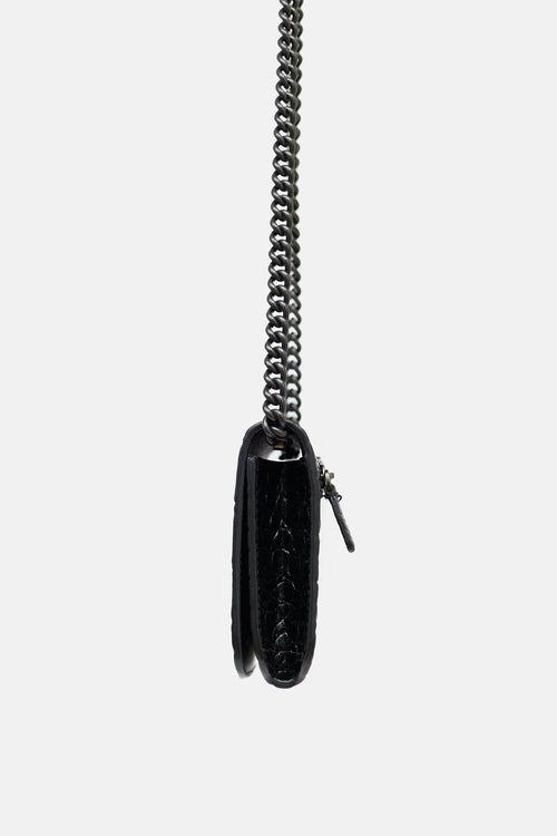 Balenciaga Embossed Leather BB Phone Holder Bag