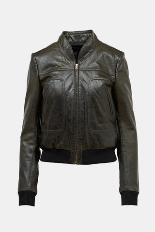 Balenciaga 2008 Aged Leather Jacket