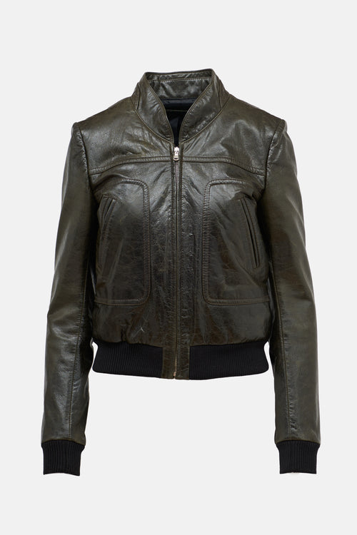 Balenciaga 2008 Aged Leather Jacket
