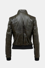 Balenciaga 2008 Aged Leather Jacket