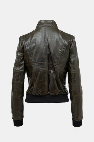 Balenciaga 2008 Aged Leather Jacket