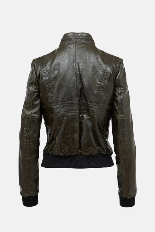 Balenciaga 2008 Aged Leather Jacket