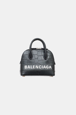 Balenciaga Embossed Leather Mini Ville Bag