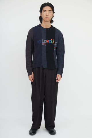 Balenciaga 2020 Patchwork Logo Sweater
