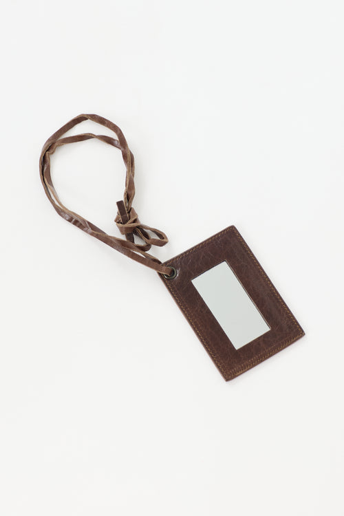 Balenciaga Leather Motocross Classic Oval Clutch