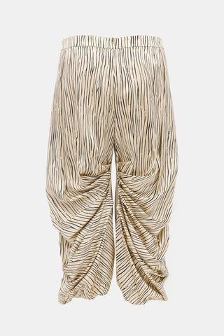 Balenciaga 2009 Silk Striped Trouser