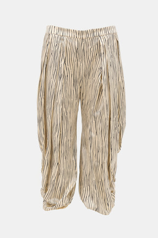 Balenciaga 2009 Silk Striped Trouser