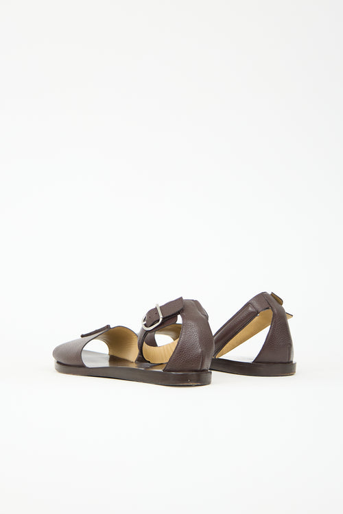Balenciaga Leather Ankle Strap Sandal