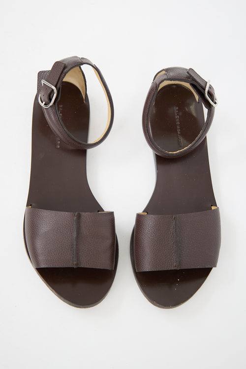 Balenciaga Leather Ankle Strap Sandal