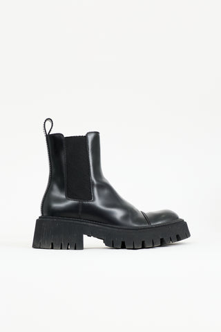 Balenciaga Leather Tractor Boot