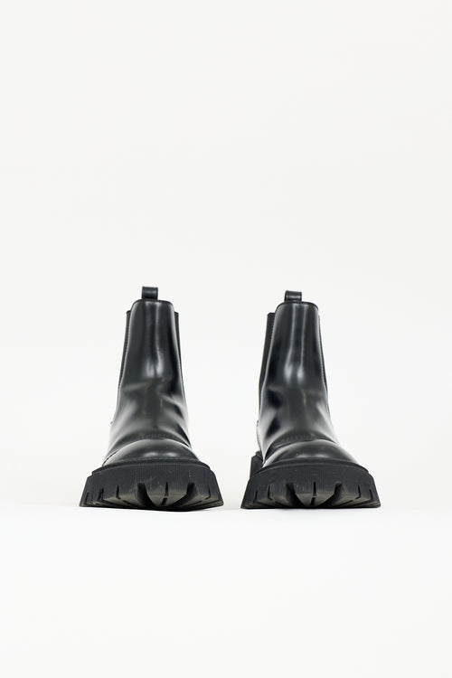 Balenciaga Leather Tractor Boot
