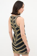 Balmain Rhinestone Embellished Dress