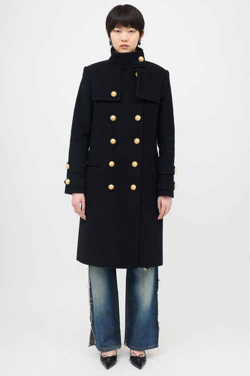 Balmain Wool & Cashmere Coat