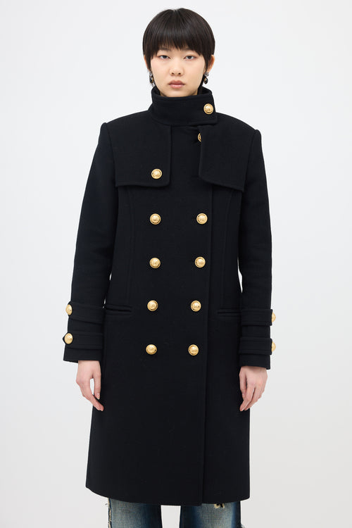 Balmain Wool & Cashmere Coat