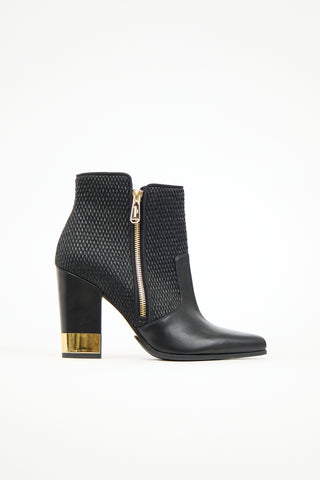 Balmain Leather Zip Boot