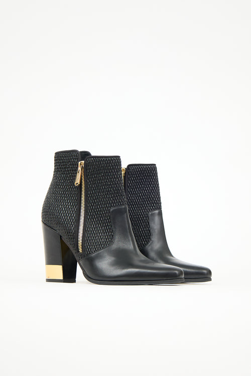 Balmain Leather Zip Boot
