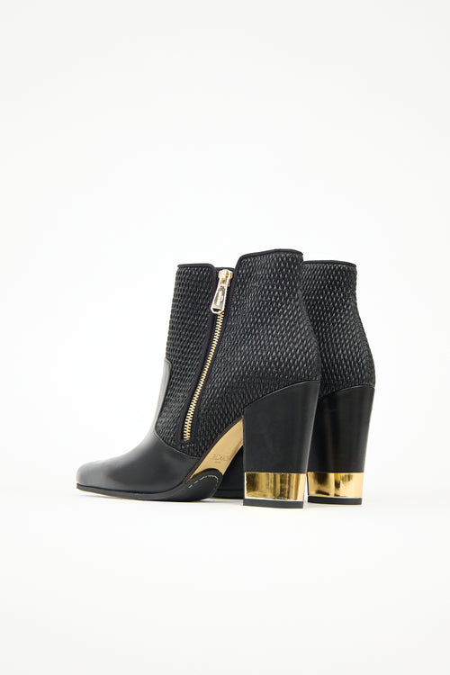 Balmain Leather Zip Boot
