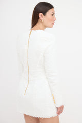 Balmain Frayed Tweed Dress