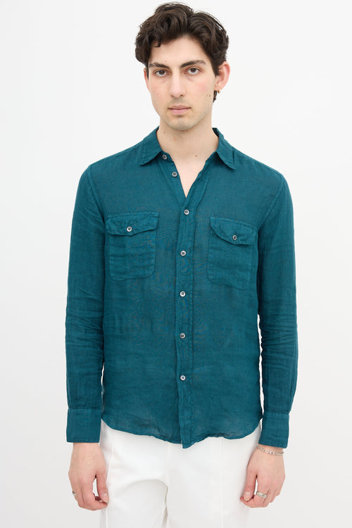 Barena Linen Button Up Shirt