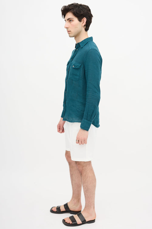 Barena Linen Button Up Shirt