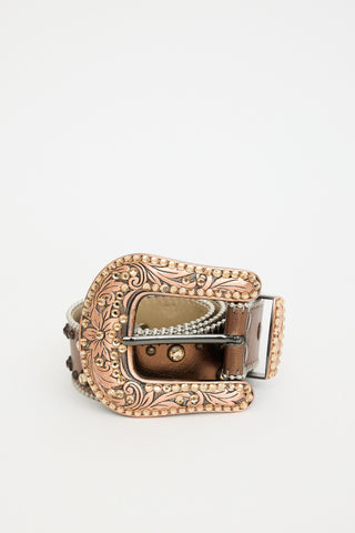 Embellished Leather Belt