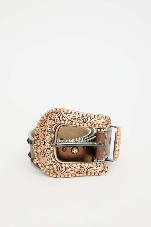 Embellished Leather Belt