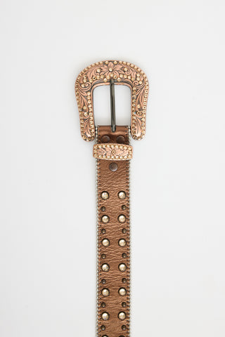 Embellished Leather Belt