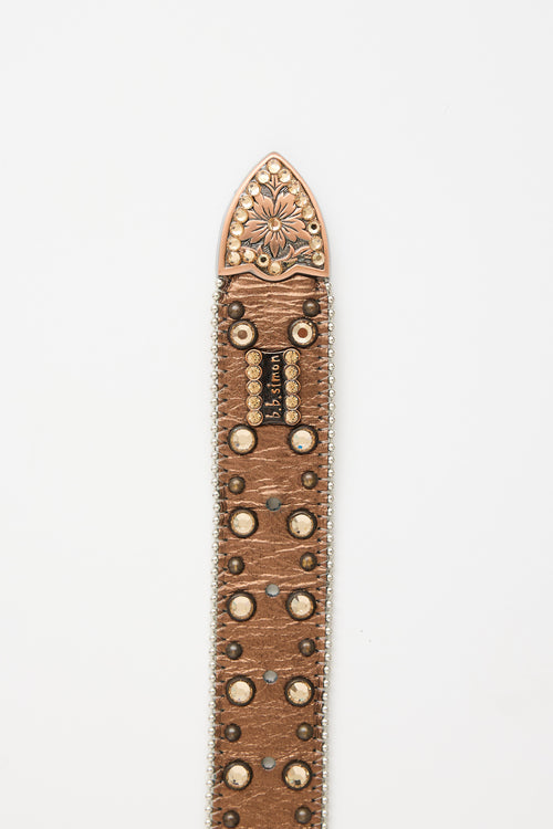 Embellished Leather Belt