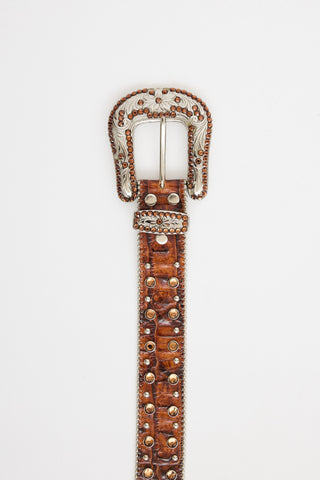 Embossed Leather Belt