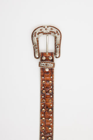 Embossed Leather Belt