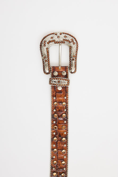 Embossed Leather Belt