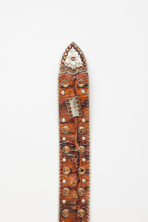 Embossed Leather Belt