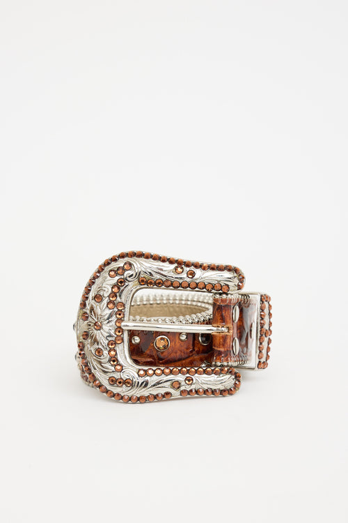 Embossed Leather Belt