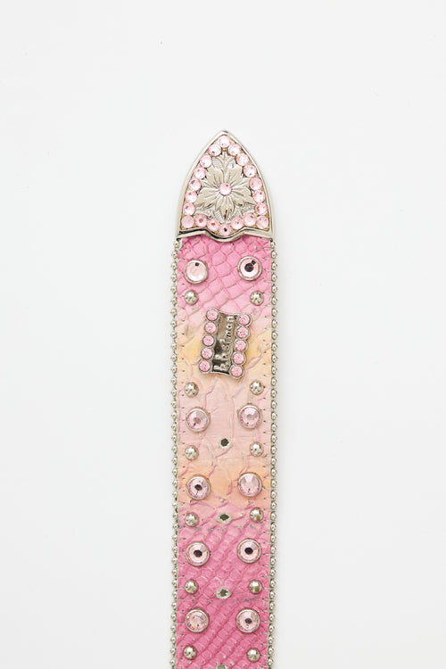 Embossed Leather Belt