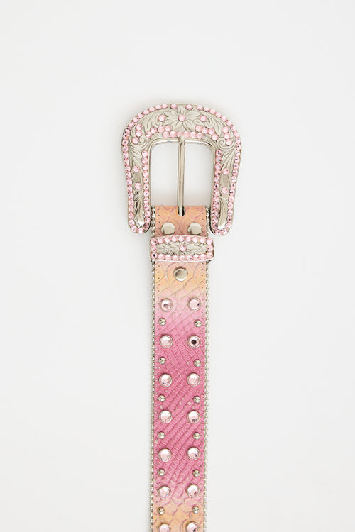 Embossed Leather Belt