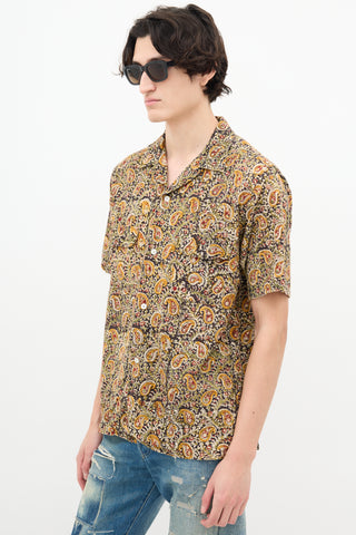 Beams Plus Brown & Multi Paisley Print Shirt