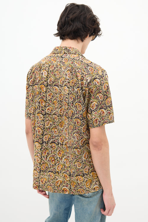 Beams Plus Brown & Multi Paisley Print Shirt