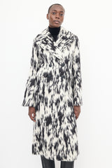 Beaufille Black & White Double Breasted Coat