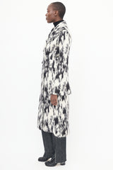 Beaufille Black & White Double Breasted Coat