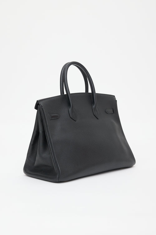 Hermès 2001 Noir Ardennes Birkin 35 Bag