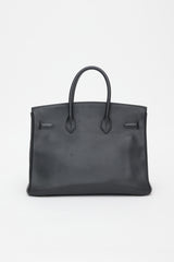 Hermès 2001 Noir Ardennes Birkin 35 Bag