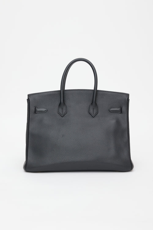 Hermès 2001 Noir Ardennes Birkin 35 Bag